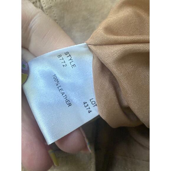 Margaret Godfrey vintage lined suede beaded floral pants women’s 12 - Picture 9 of 11